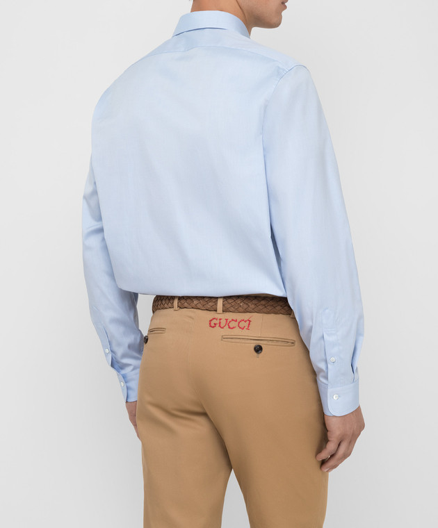 Gucci Голубая рубашка 630270ZAE51 изображение 4