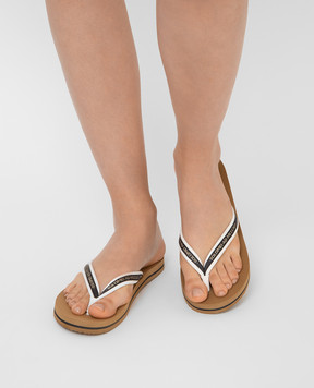 Brunello Cucinelli Белые шлепанцы MLZNIA0066
