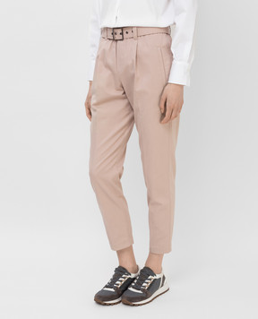 Brunello Cucinelli Розовые брюки MP130P7375