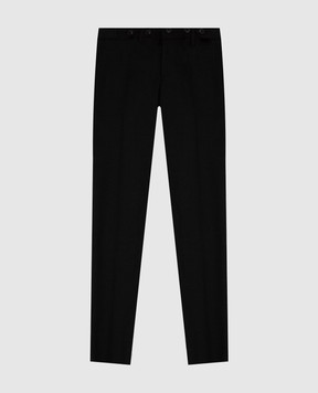 Stefano Ricci Детские черные брюки из шерсти Y1T9000000W0017C