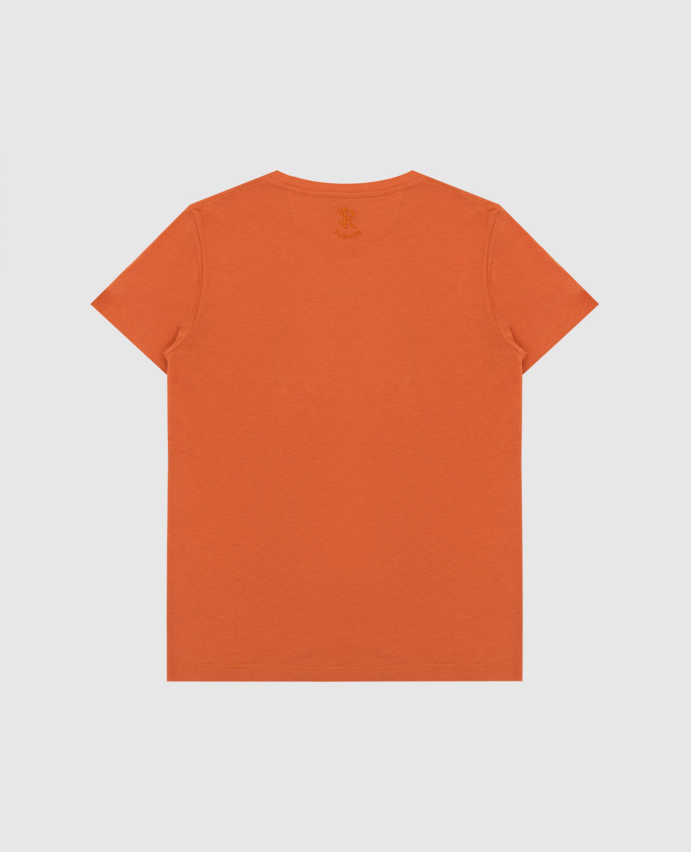 Stefano Ricci Детская оранжевая футболка с вышивкой монограммы YNH6400010803 изображение 2