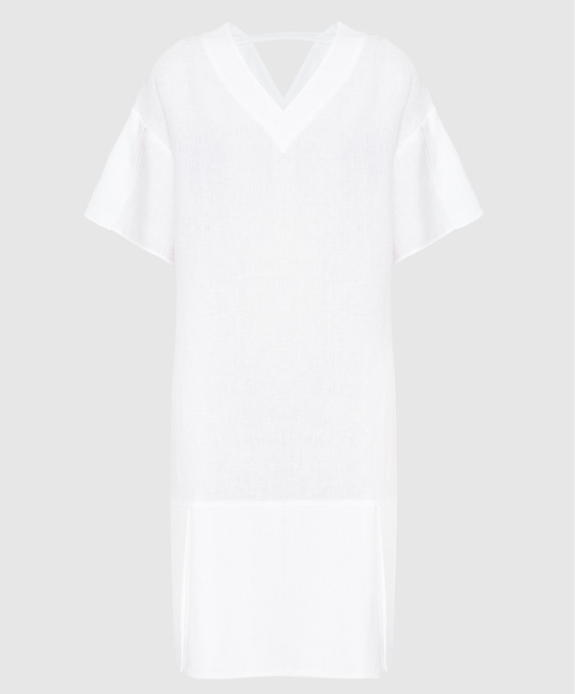 Peserico Белое платье из льна S0237806863