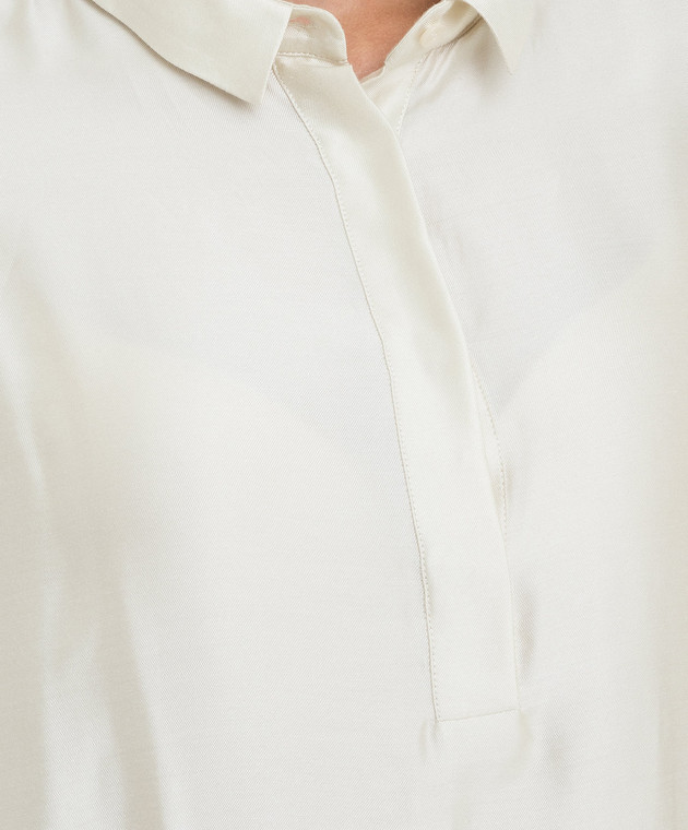 Peserico Светло-бежевая блуза с цепочками S0613401189 изображение 5