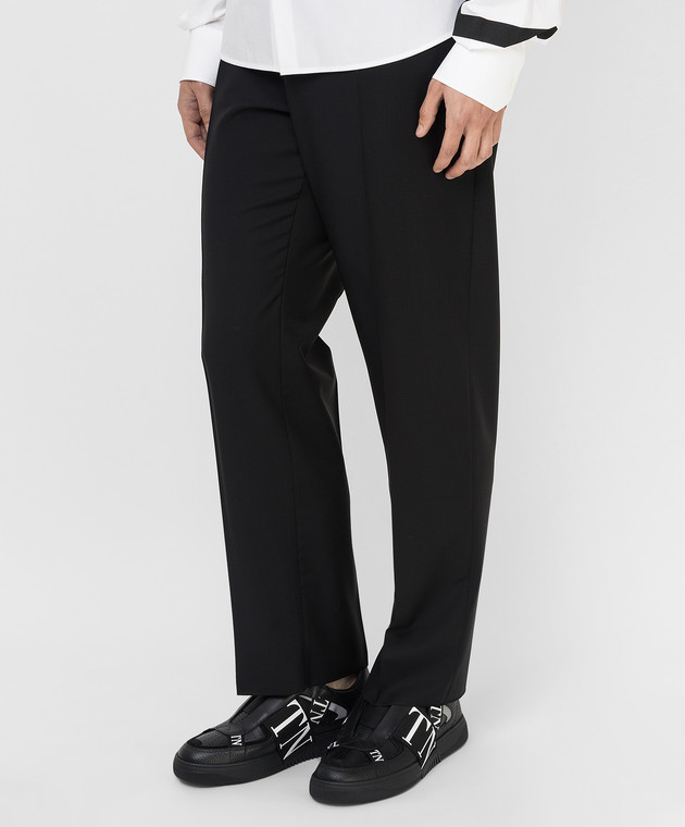 Valentino Чорні брюки з вовни WV3RBG8125S зображення 3