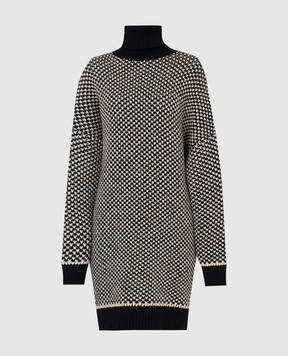 ALEXANDRE VAUTHIER Платье-свитер из шерсти мериноса в узор 213KDR15011526