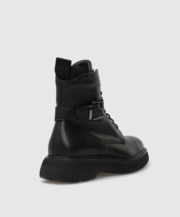 Doucal's Черные кожаные ботинки DD8512STOCPV543 изображение 4