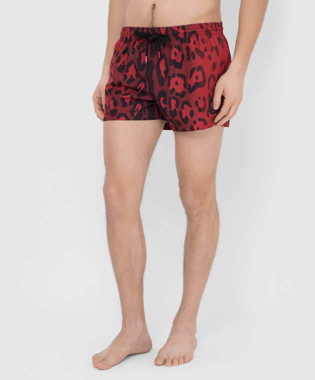 Dolce&Gabbana Плавательные шорты в леопардовый принт M4A06TFHMJD изображение 3
