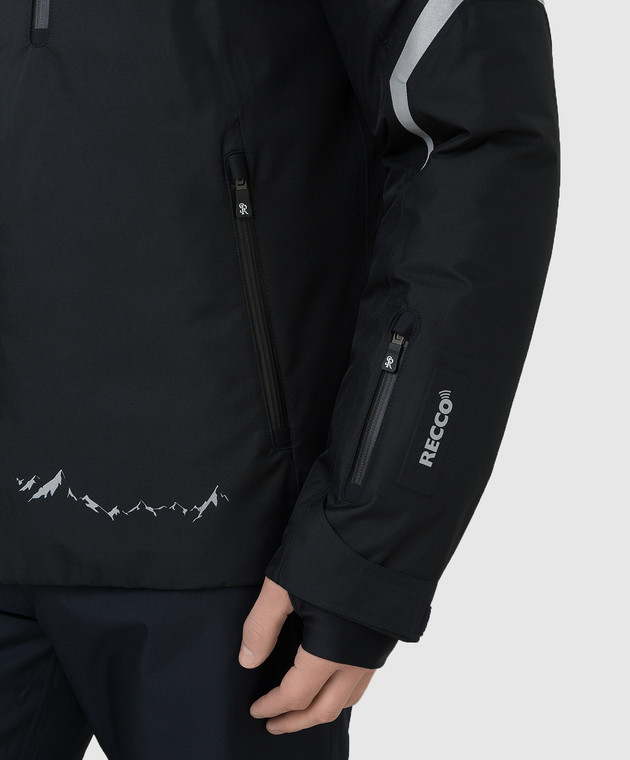 Stefano Ricci Черная горнолыжная пуховая куртка с эмблемой MQJ0S00010LR0002 изображение 5