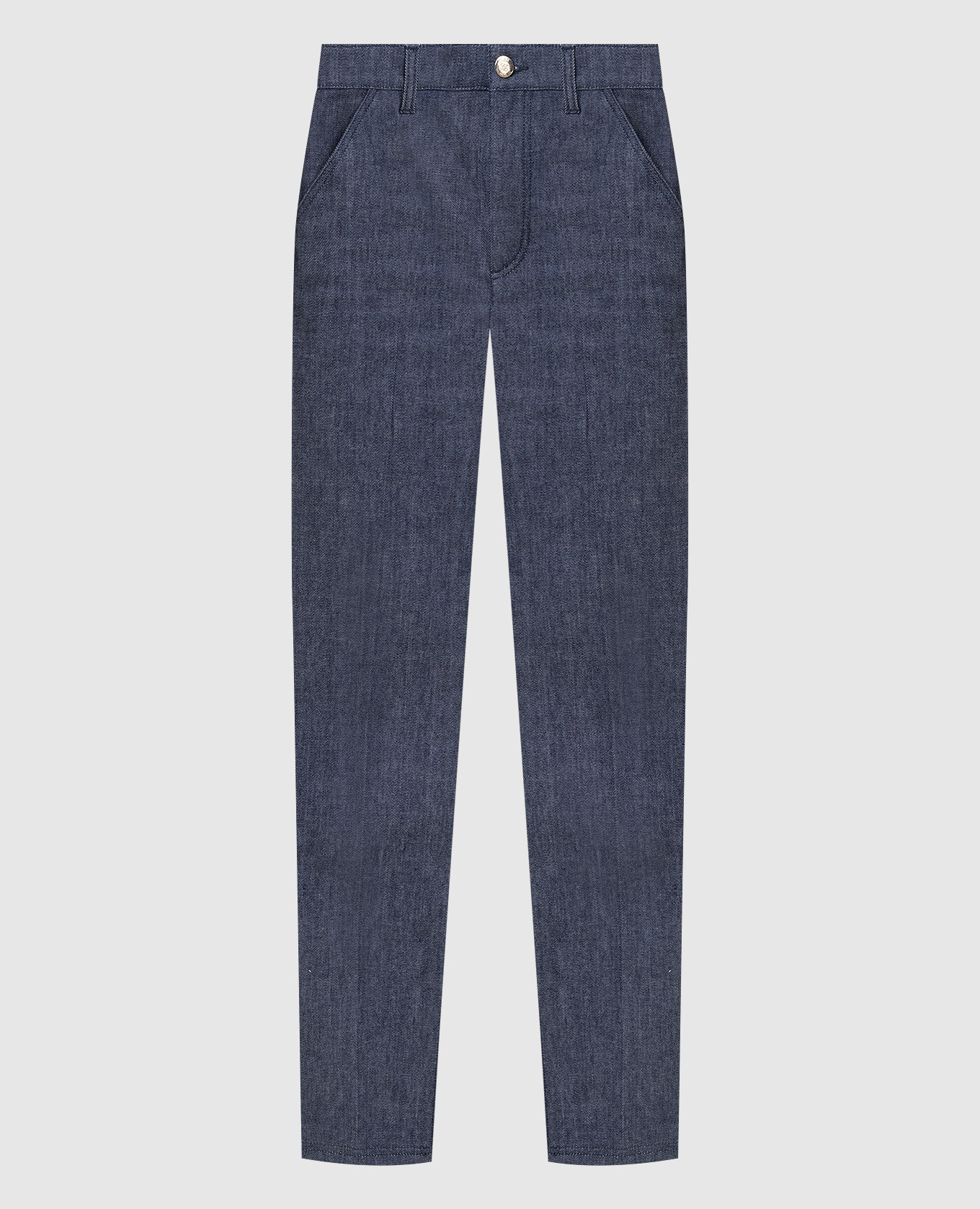 

Джинсы с монограммой, Синий, Прямые джинсы