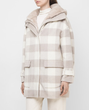 Kiton Пальто з вовни з хутряними підстібками D52681K0554A
