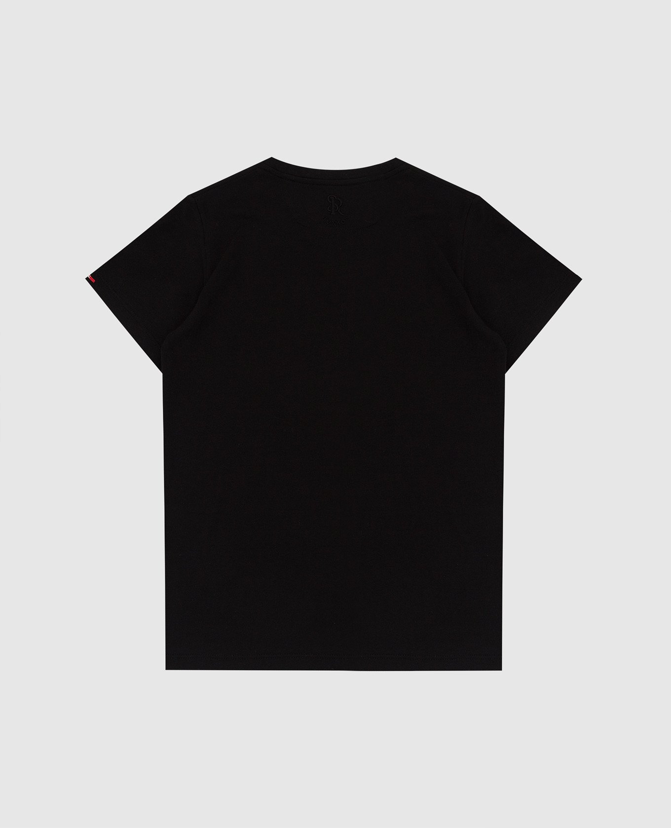 Stefano Ricci Детская черная футболка с вышивкой монограммы YNH6400010803 изображение 2
