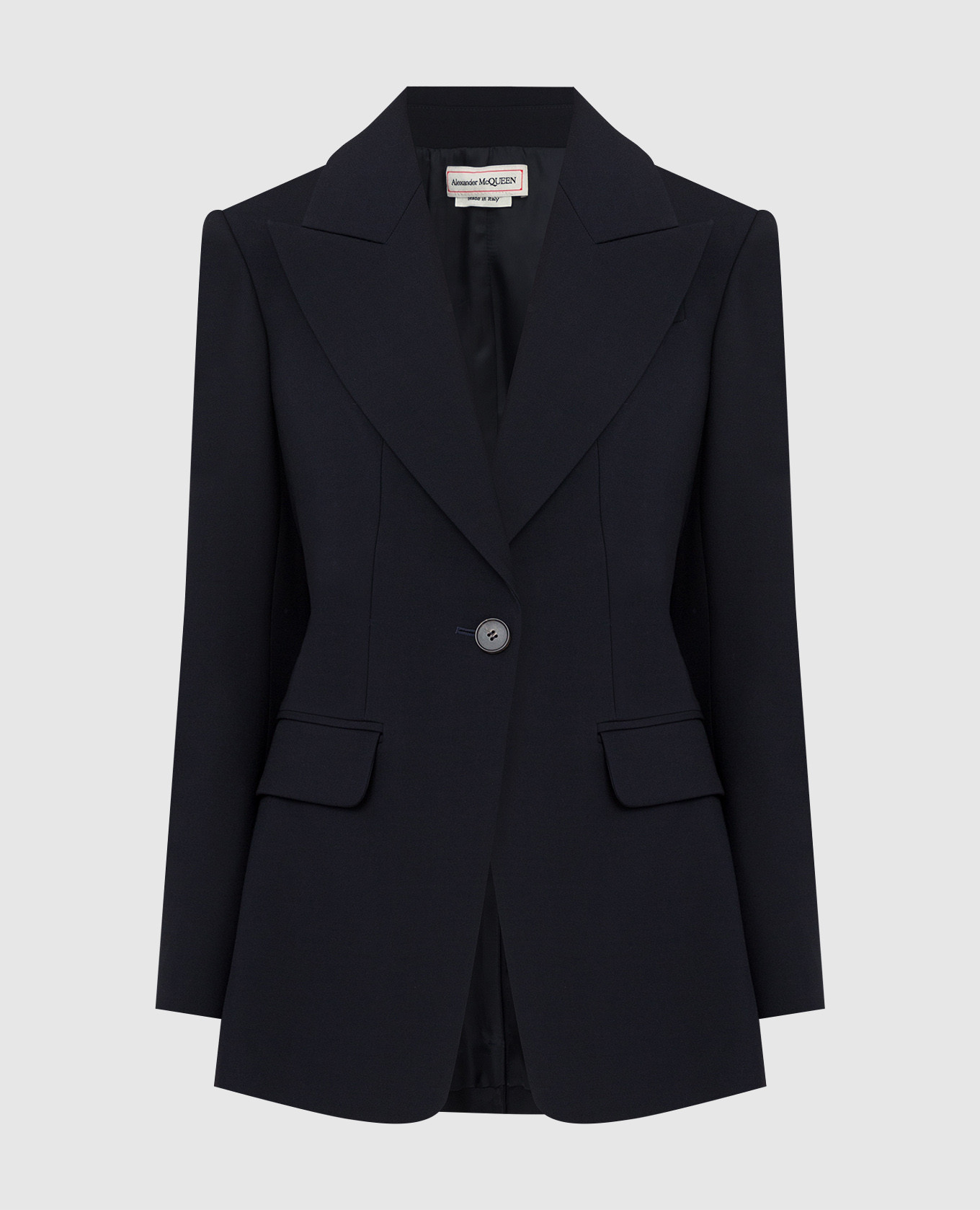 

Жакет из шерсти с корсетной спинкой, Синий, Жакеты