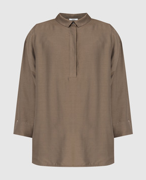 Peserico Блуза з ланцюжками кольору хакі S0613401189