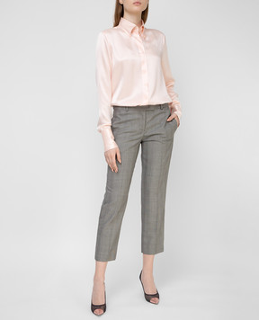 Ermanno Scervino Серые брюки из шерсти D346P700BCB