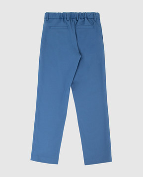 Loro Piana Детские синие брюки из шерсти F1FAI7306