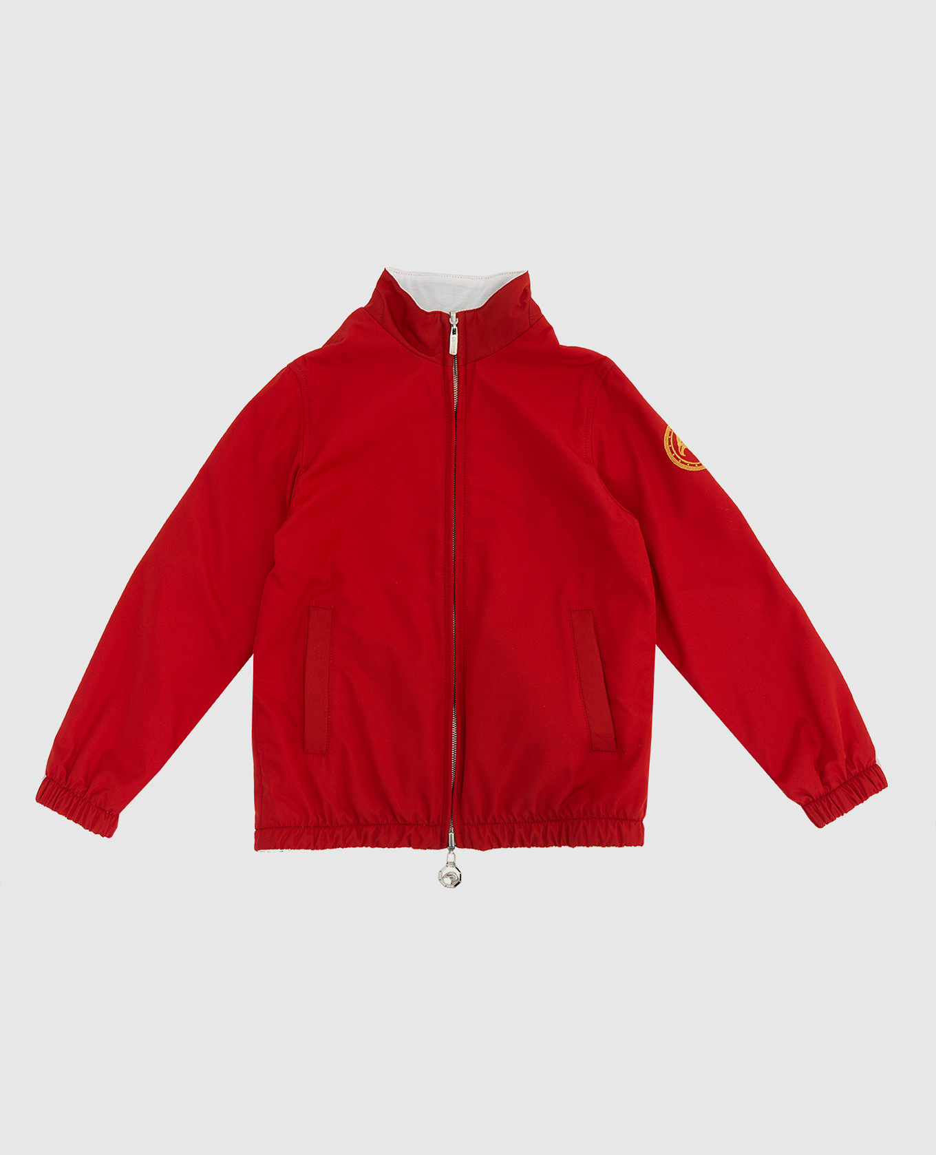 Children's red jacket with logo