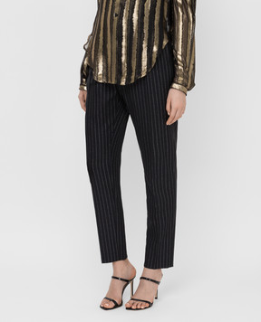 Saint Laurent Черные брюки из шерсти 611057Y1A90