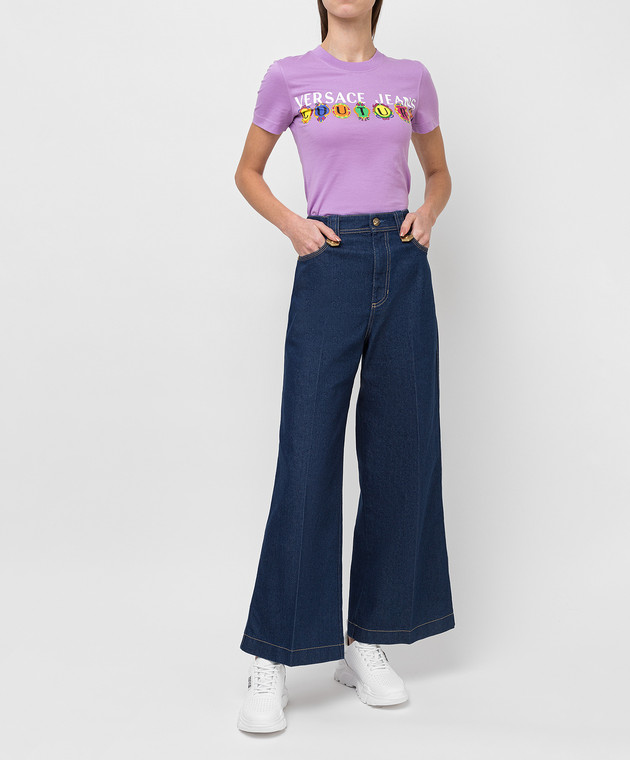 Versace Jeans Couture Сиреневая футболка B2HWA7PA30457 изображение 2
