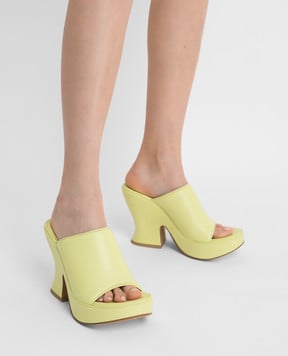 Bottega Veneta Желтые кожаные сабо 658979VBSD0
