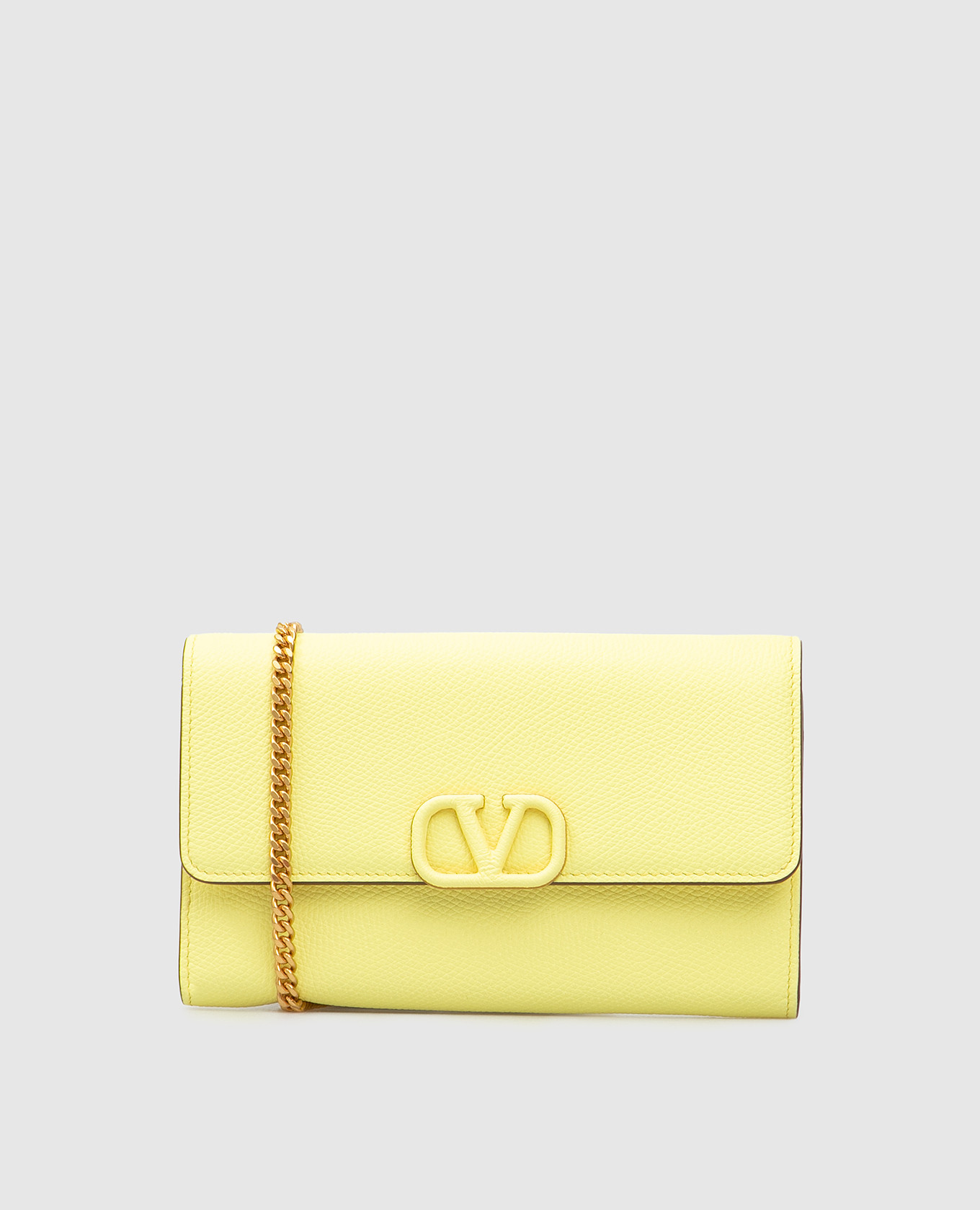 

Желтый кожаный кошелек "VLogo Signature" Valentino, Кошельки