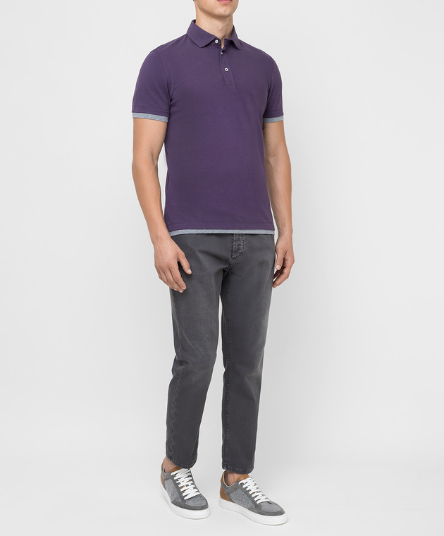 Brunello Cucinelli Фіолетове поло M0T633966 зображення 2