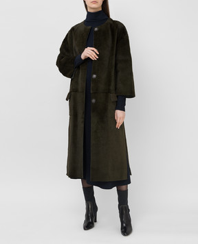 Via Cappella Зелена шуба з хутра кенгуру K11416130KANGAROO