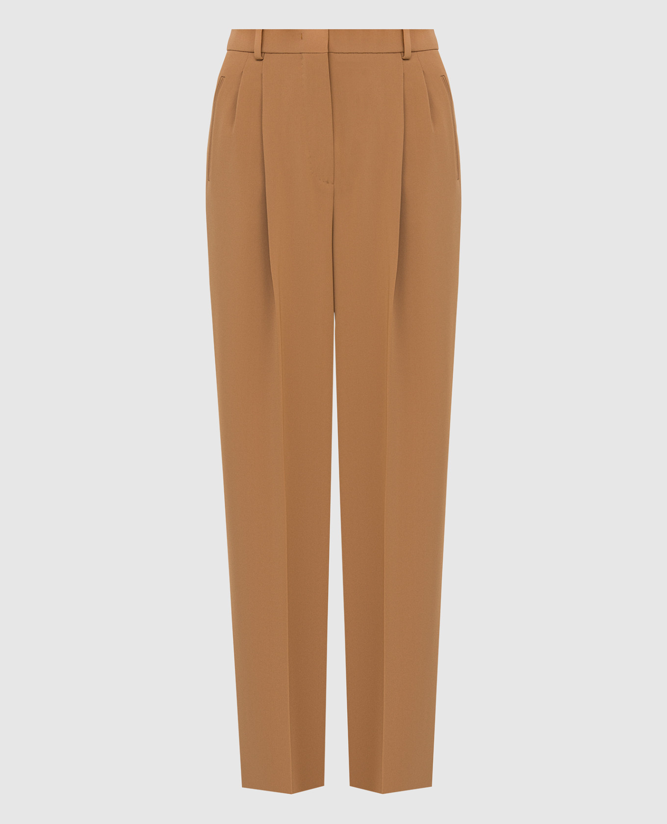

Бежевые брюки Max Mara, Бежевый, Прямые и широкие брюки