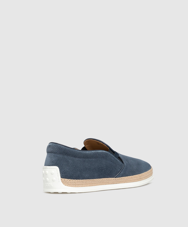 Tods Синие замшевые слипоны XXM0TV0CO10NXG изображение 4