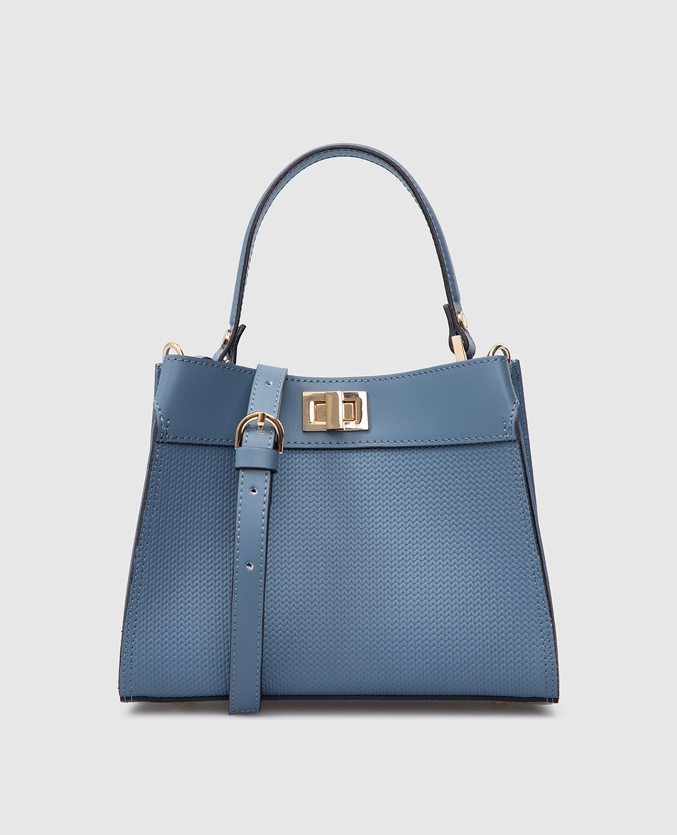 Ruga leather mini bag in light blue