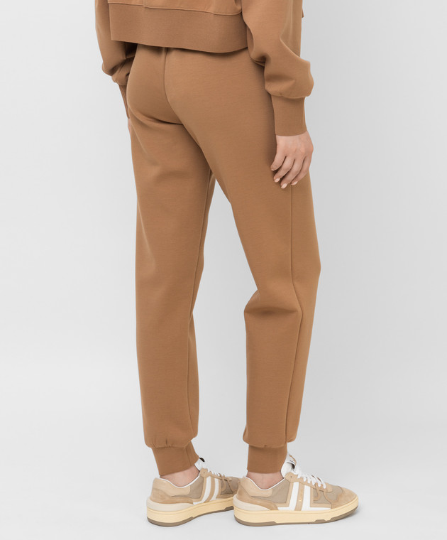 Twinset Темно-бежевые спортивные брюки 212AP260A изображение 4