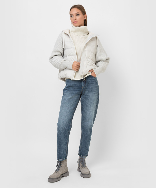 Brunello Cucinelli Светло-бежевая пуховая куртка MH5042699 изображение 2