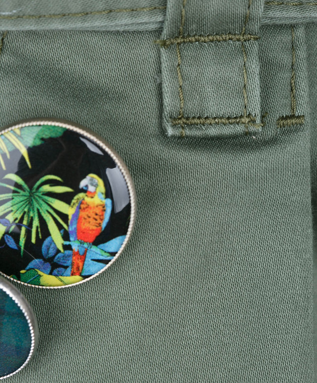 Marc Jacobs Зеленые шорты со съемным ремнем M4006493 изображение 5
