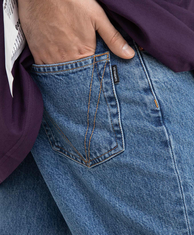 Vetements Синие джинсы WE52PA250Xm изображение 5