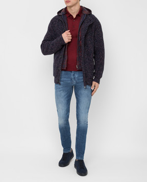 ISAIA Синий кардиган из кашемира MG7870Y0286