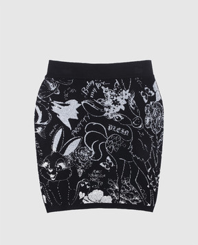 Philipp Plein Детская черная юбка GKV00041216