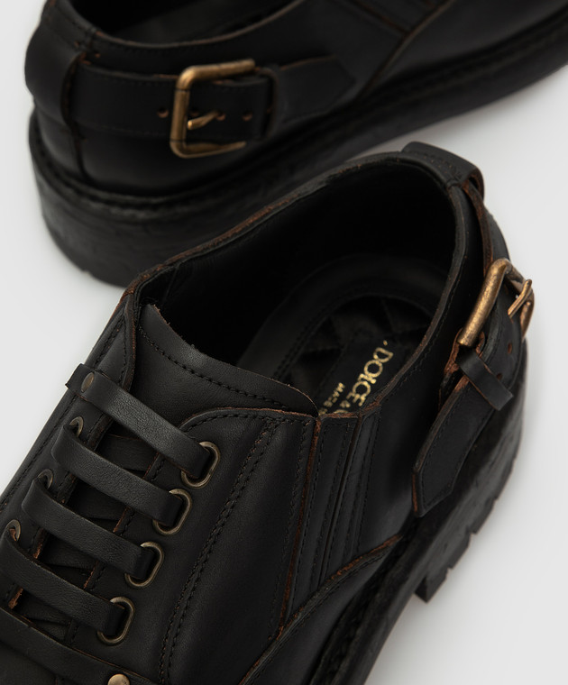 Dolce&Gabbana Черные кожаные дерби A10656AW374 изображение 5