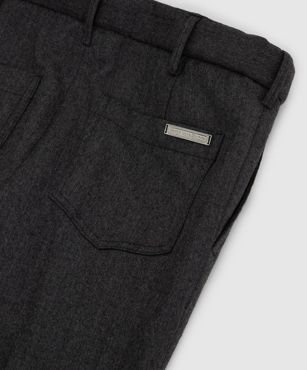 Stefano Ricci Children's gray wool trousers Y1T90AJEN0W0018C image 3