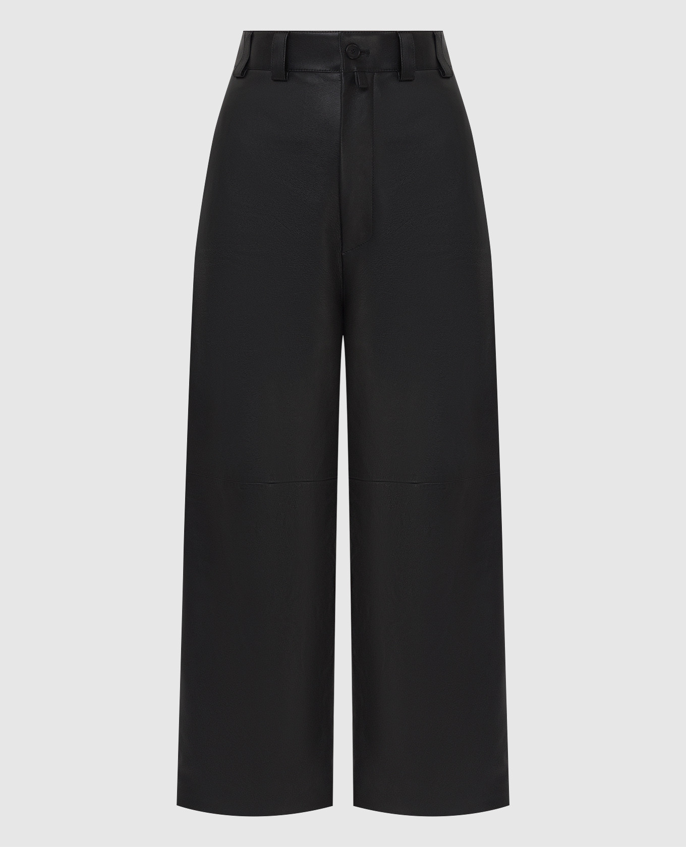 Черные кожаные брюки Balenciaga