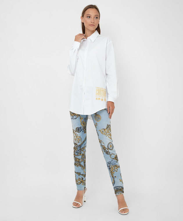 Versace Jeans Couture Рубашка с вышивкой логотипа 71HAL223N0003 изображение 2