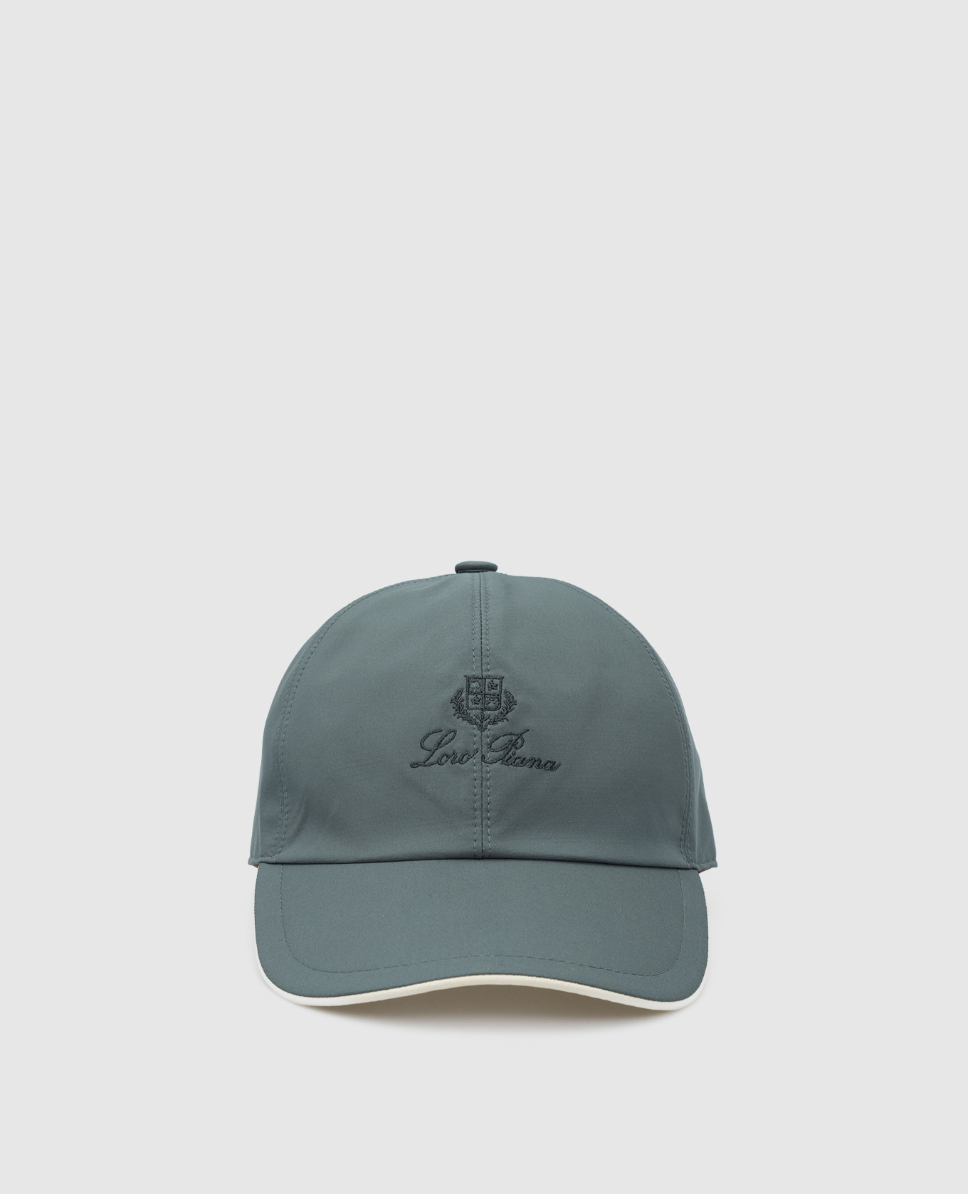 Бірюзова кепка з вишивкою логотипу