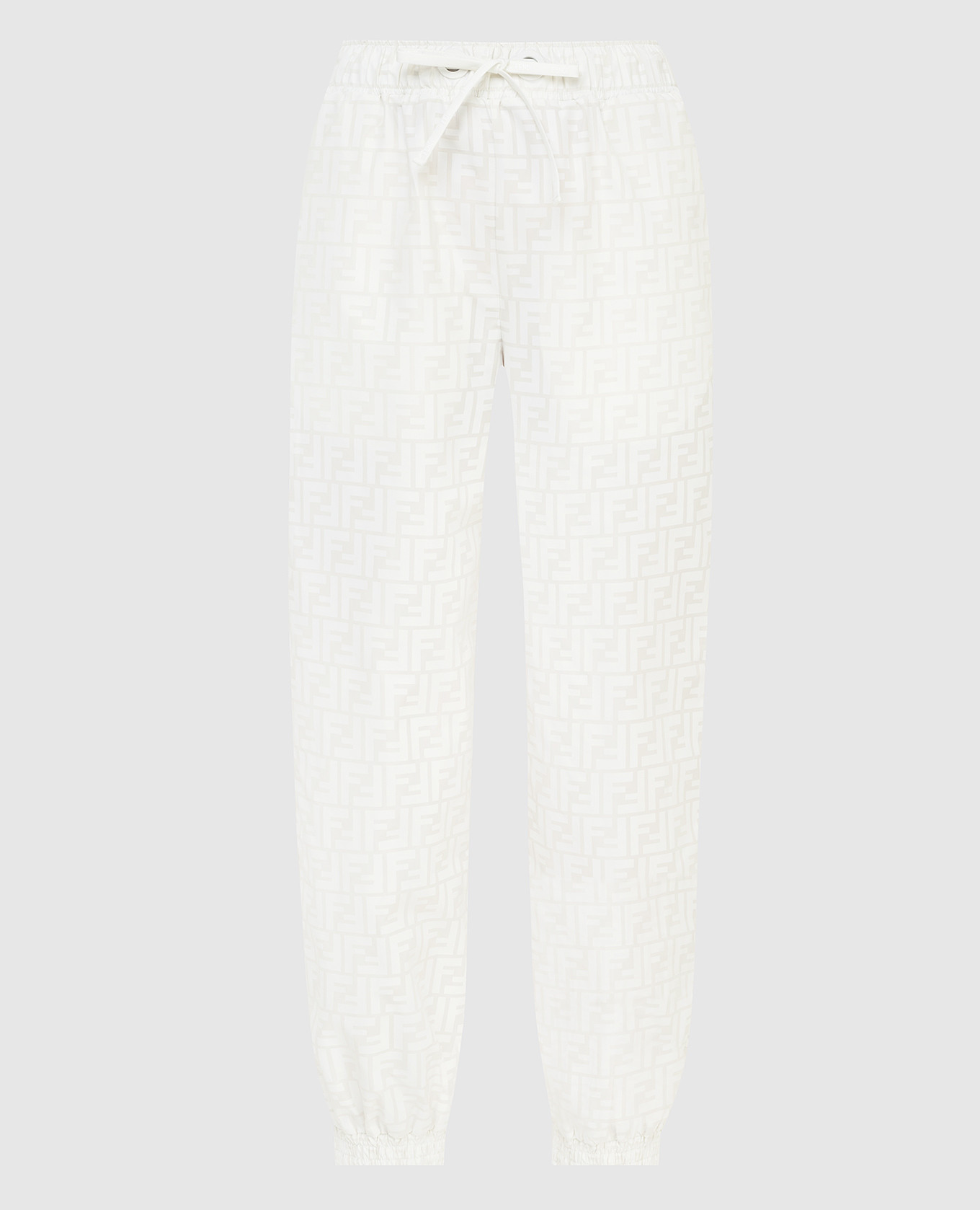 

Джоггеры в принт монограммы логотипа, Светло-бежевый, Брюки джоггеры