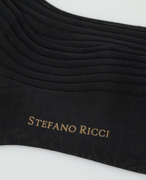 Stefano Ricci Графітові шкарпетки в рубчик C009UN0001C009UN