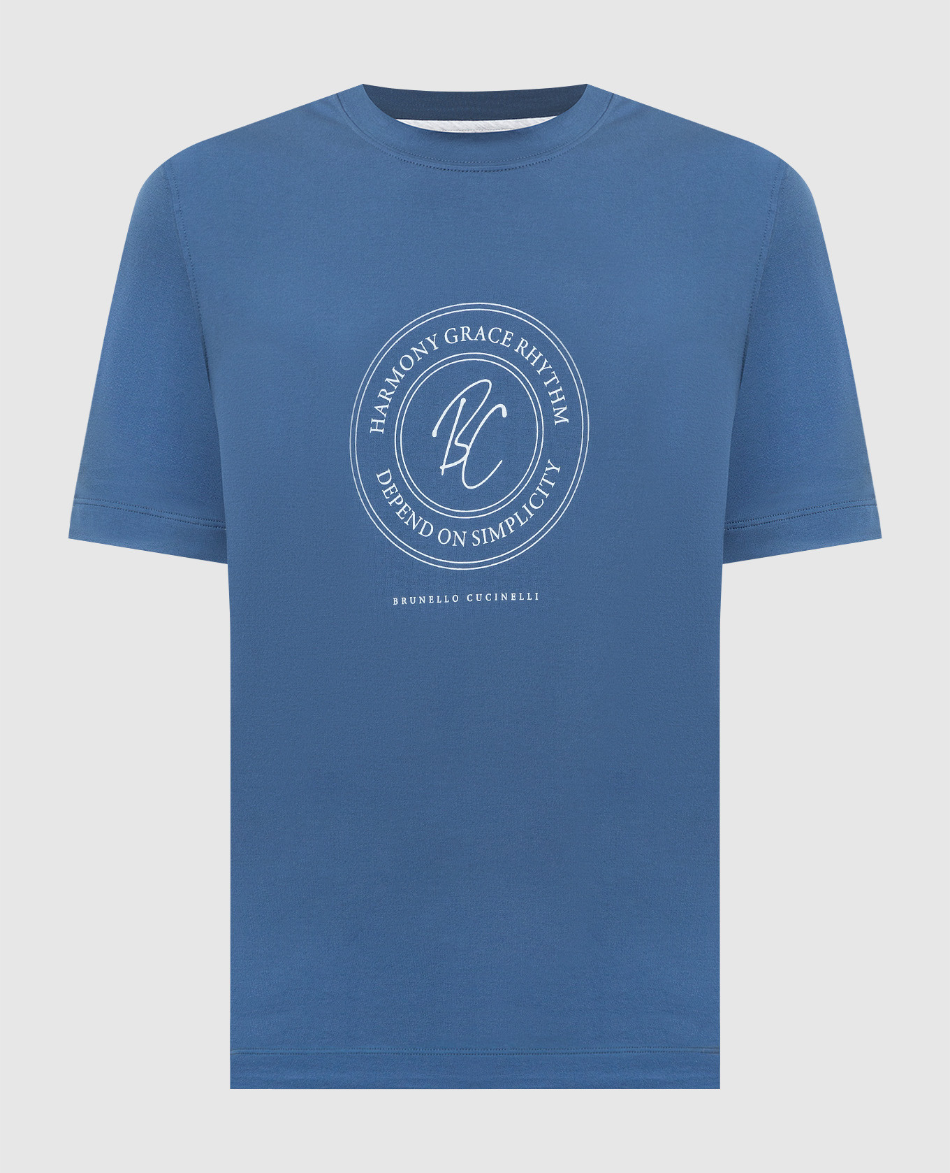 Синяя футболка с принтом логотипа