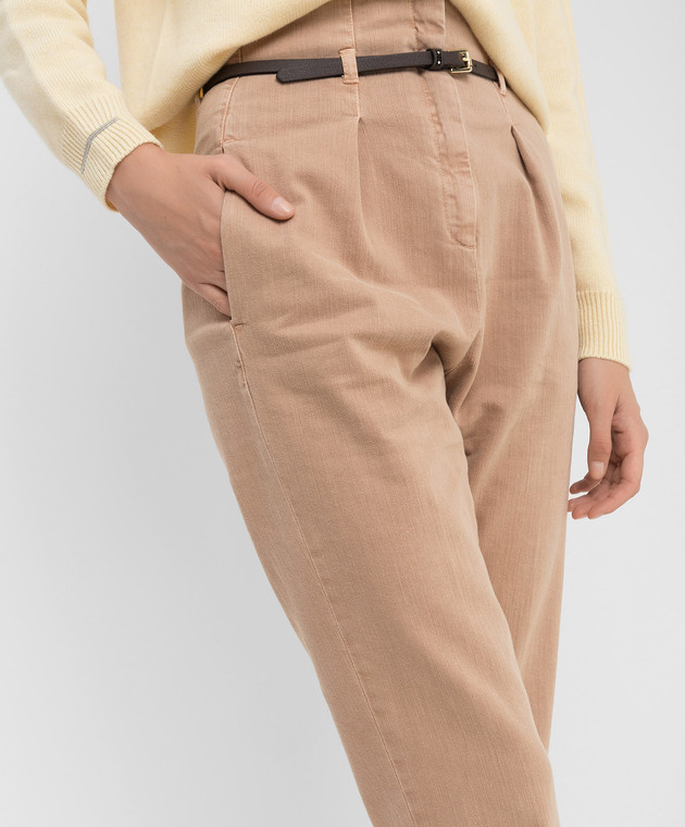 Peserico Beige banana jeans P04932T30A02499 image 5