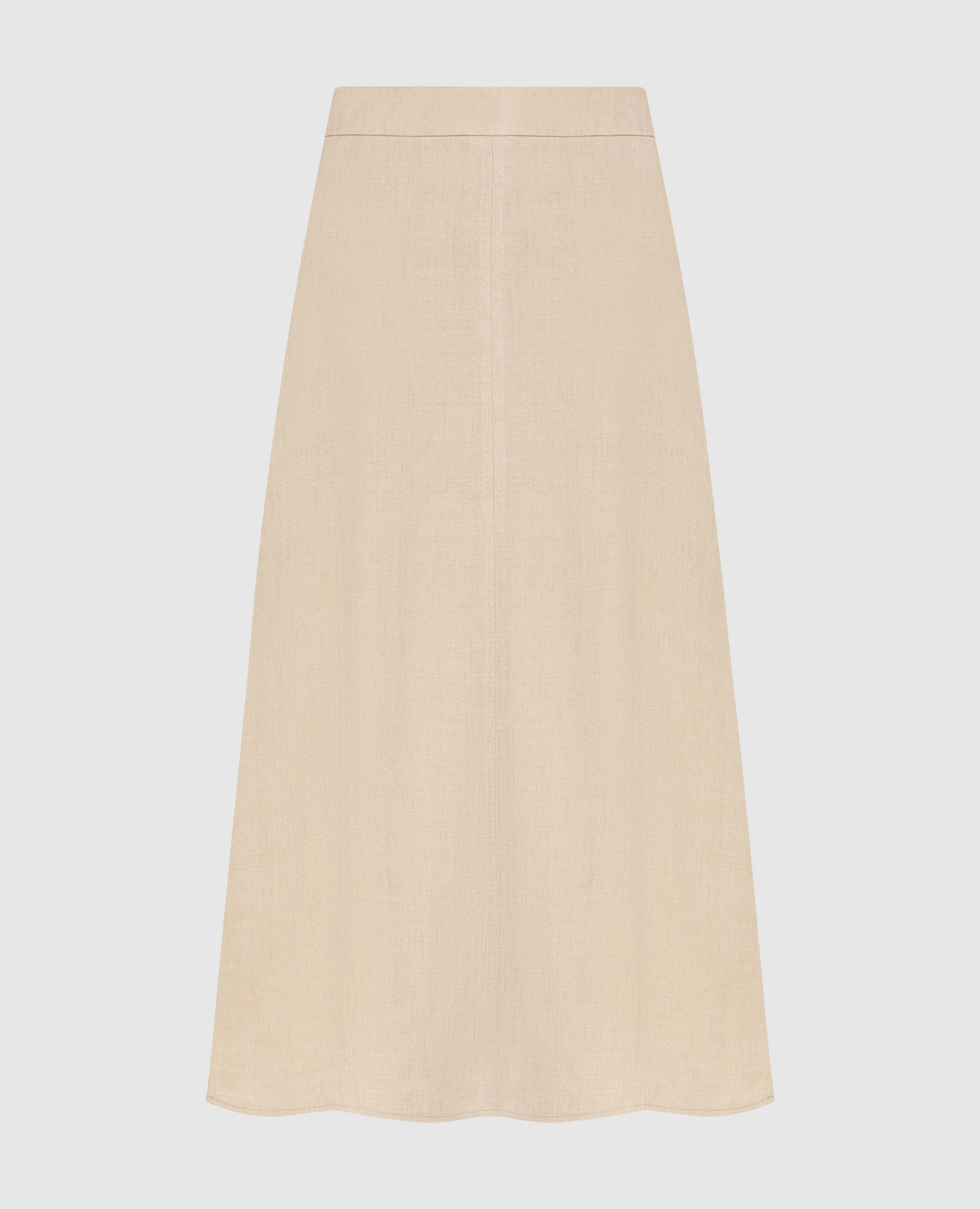 

Бежевая юбка из льна Max Mara, Бежевый, Юбки Макси