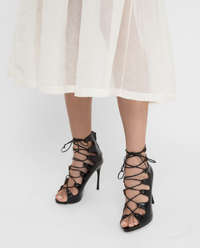 Alaia Черные кожаные ботильоны 6S3K735CG19