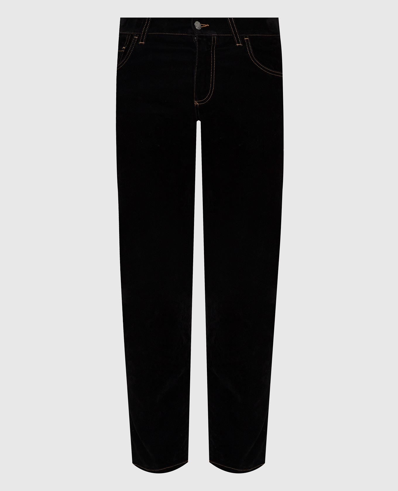 Бархатные джинсы с логотипом Dolce&Gabbana