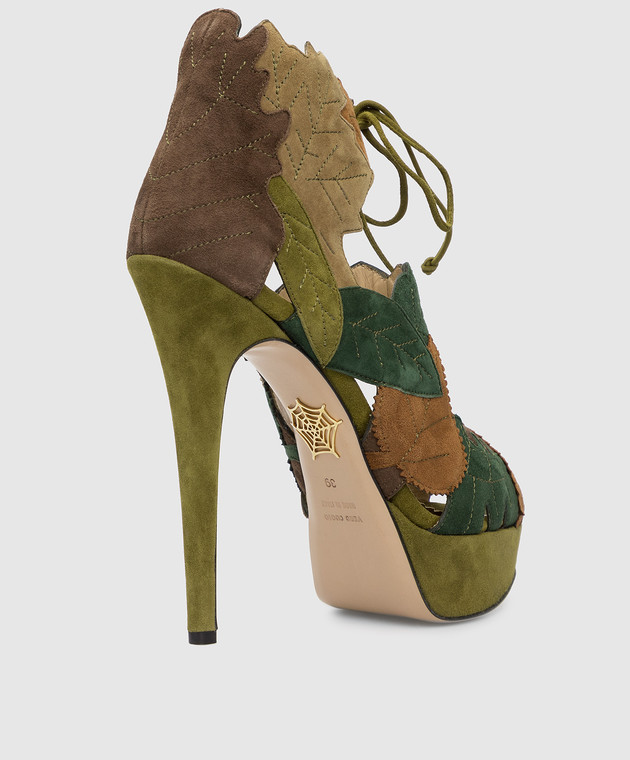 Charlotte Olympia - Green Suede Ankle GARDENIA buy at Symbol