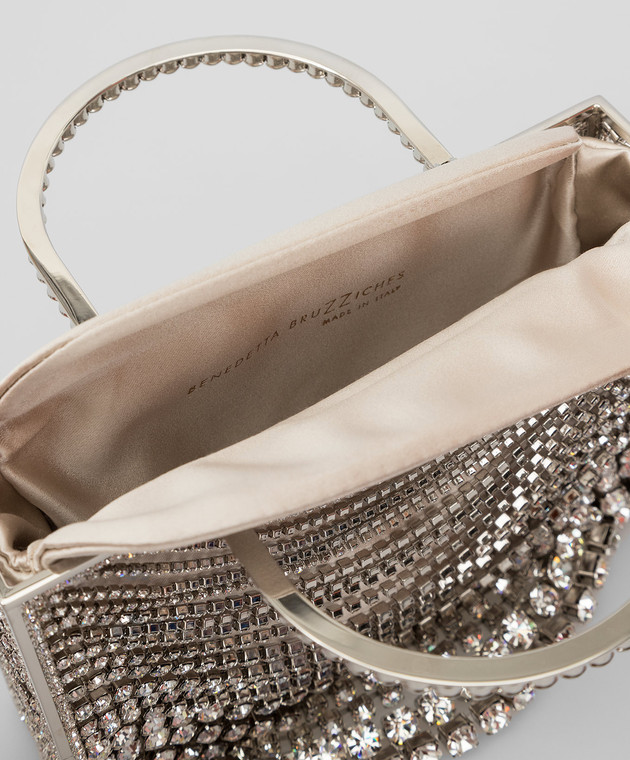 Benedetta Bruzziches Серебристая сумка Giulietta с кристаллами 4882 изображение 4