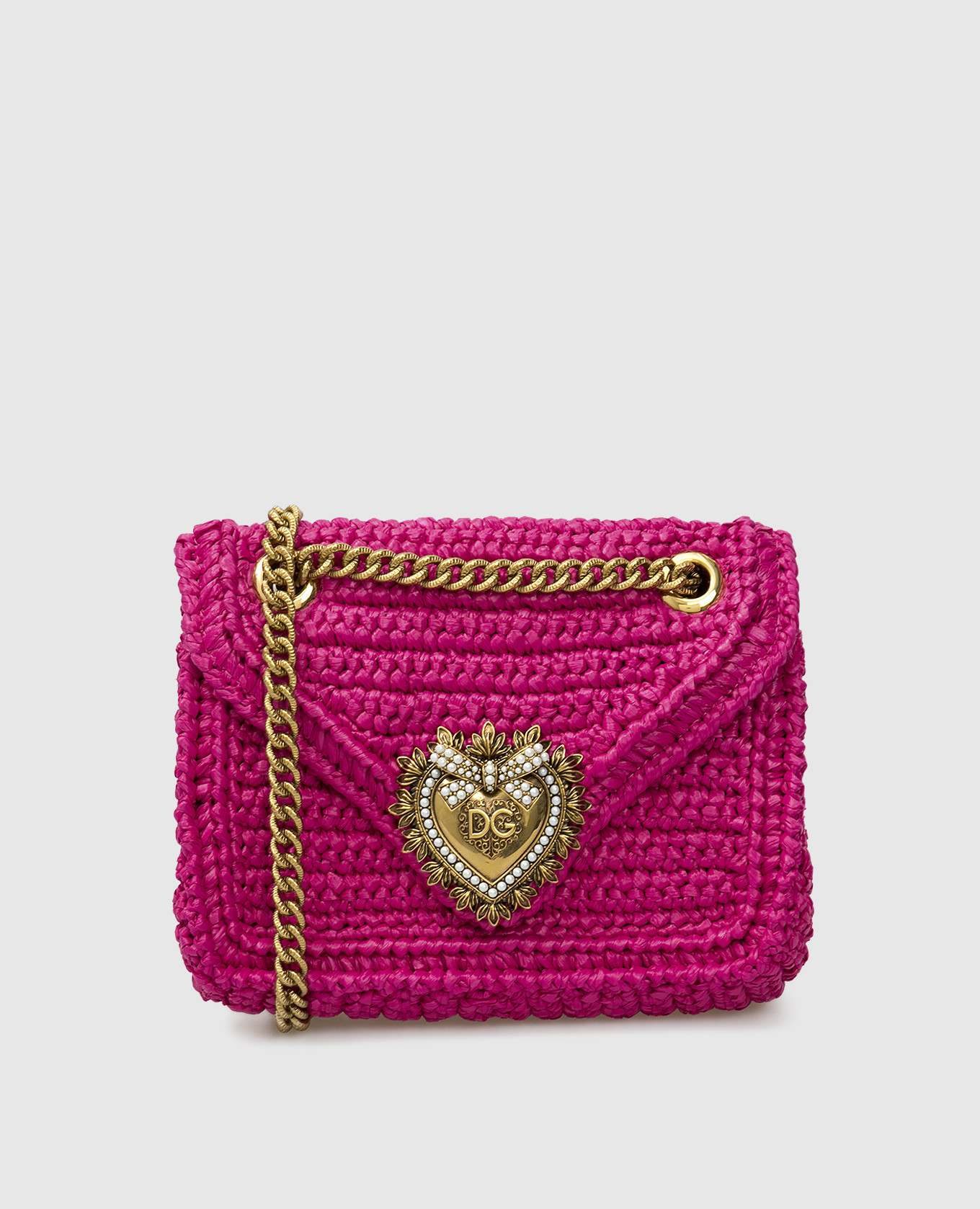 

Сумка Devotion вязаная из рафии Dolce&Gabbana, Малиновый, Сумки